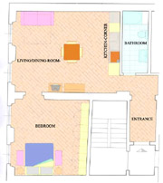 Logement  Florence: Carte du Logement Donzella  Florence